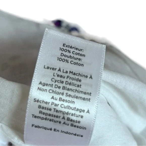 Talbots Floral Long Sleeve Dress - Purple and Green - Picture 8 of 8